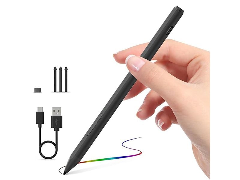 4smarts Eingabestift MPP Sylus Pen Schwarz Aktiver Eingabestift MPP für Surface