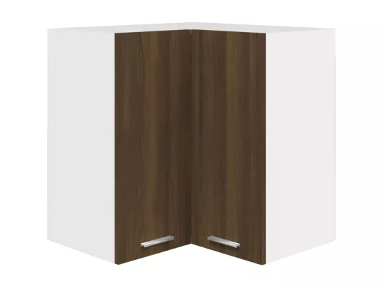 Armoire d'angle suspendue Chêne marron Bois d'ingénierie