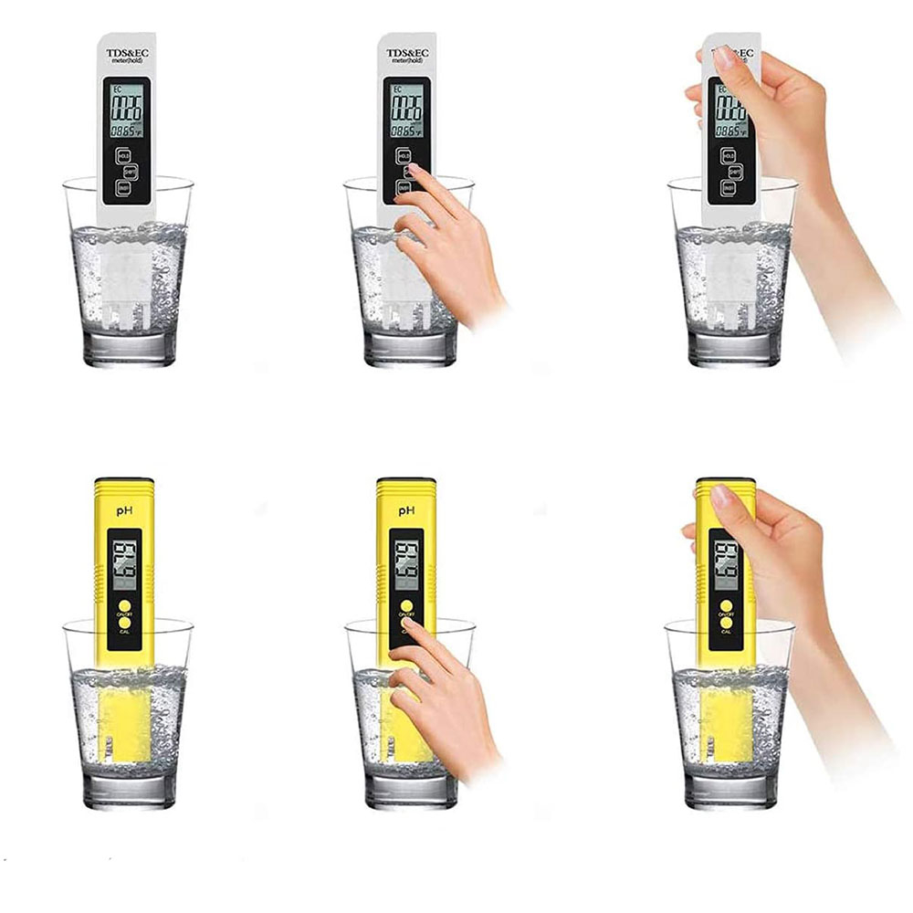 (2-tlg. Set) Digitales Wasser TDS / PH Meter Messgerät   Aufbewahrungstasche