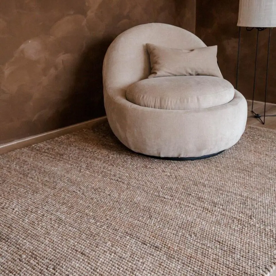 Interieur05 Wollen Vloerkleed lichtbruin Vik - 340 x 240 cm