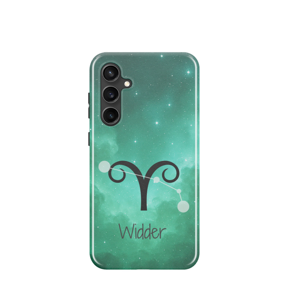 Samsung Galaxy S23 FE Hybrid (Kunststoff / Gummi) Hülle Widder 2 - Grün