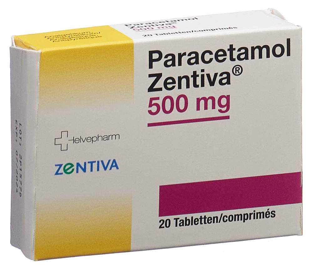 PARACETAMOL Zentiva Tabl 500 mg Blist 20 Stk
