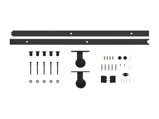 Porte coulissante avec kit de quincaillerie 90x210cm Pin massif