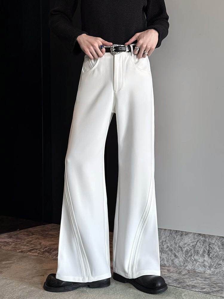 Freehop - Hoge taille effen uitlopende broek