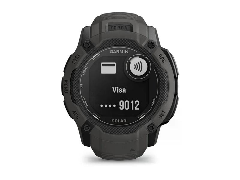 GARMIN Sportuhr Instinct 2X Solar Graphite Multisport-Smartwatch