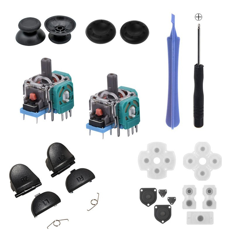 (23-tlg. Set) Sony Playstation PS4 Controller Reparatur Set   Joystick / Thumbstick und Trigger Buttons Ersatz