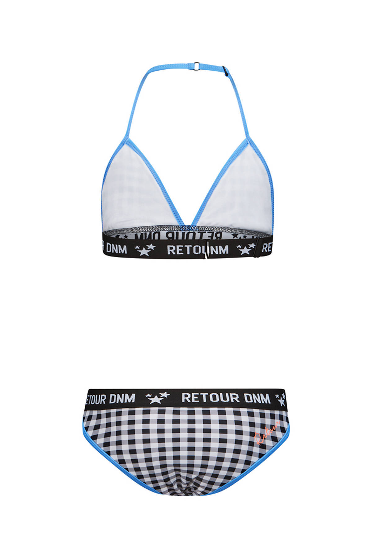 Retour Jeans triangel bikini Lavina zwart/wit/blauw