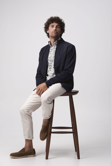Campbell blauwe heren vest