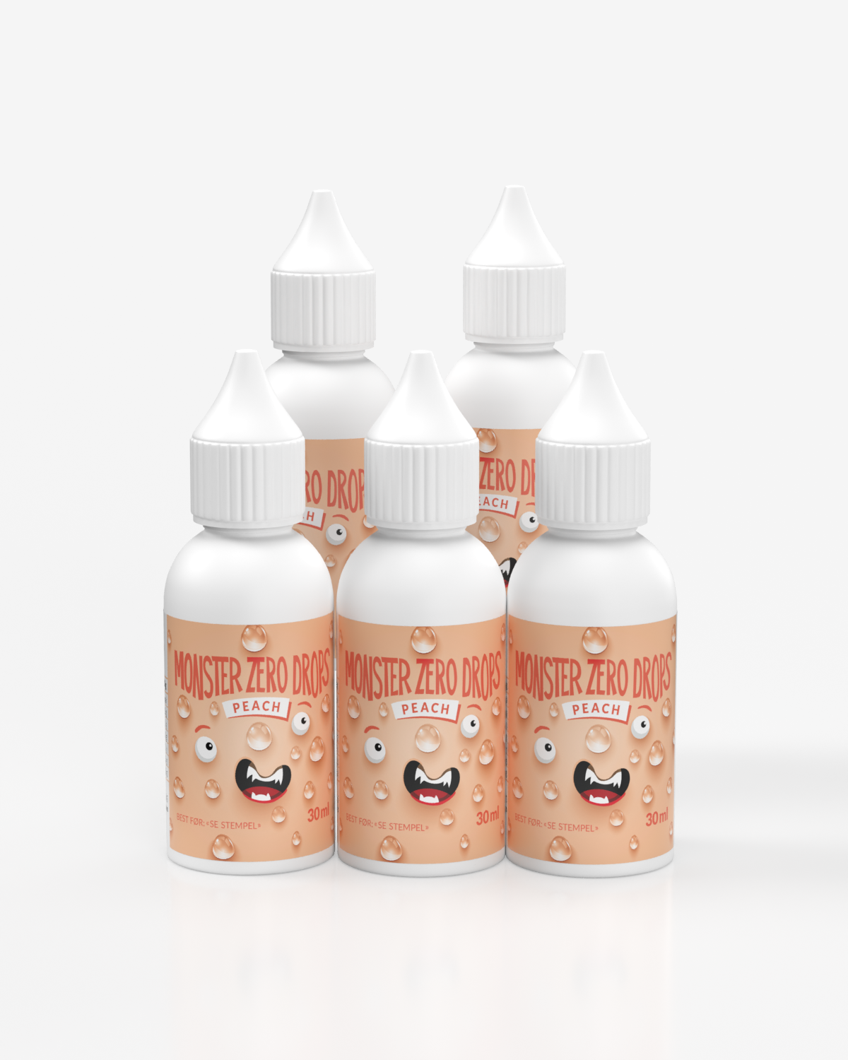 Monster Lavkarbo Zero Drops - Peach - FEMPAKNING