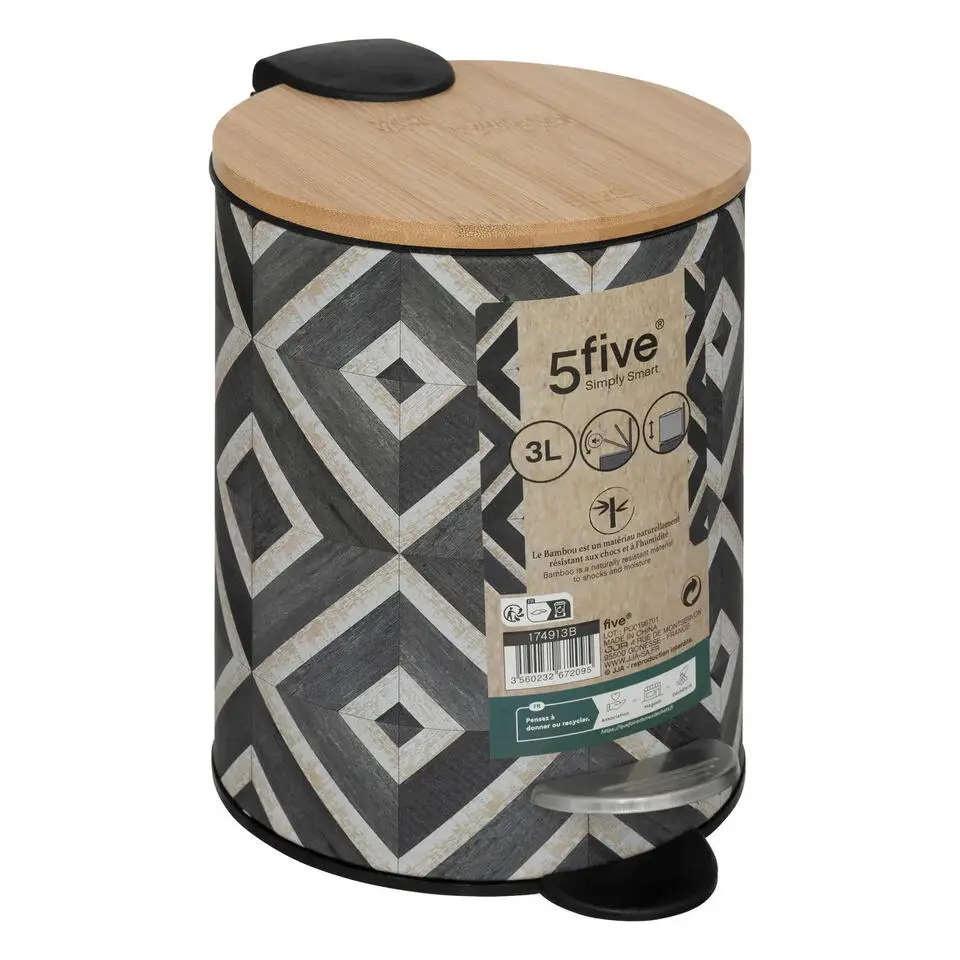 5Five Pedaalemmer Mystic - groen mix - 3L - metaal - 17 x 23 cm