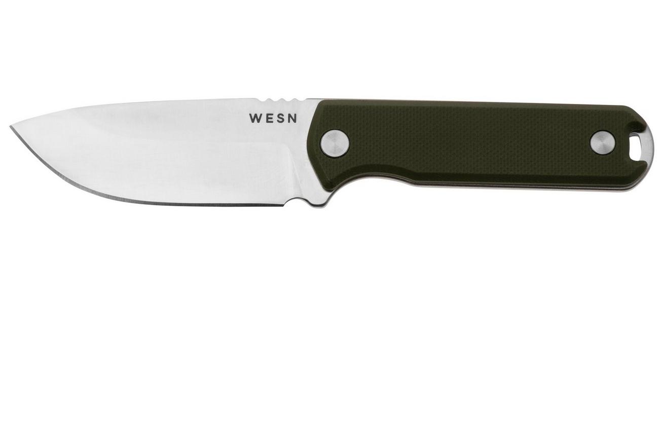 WESN Bornas SN23-1, S35VN Green G10 with Kydex Sheath, vaststaand mes