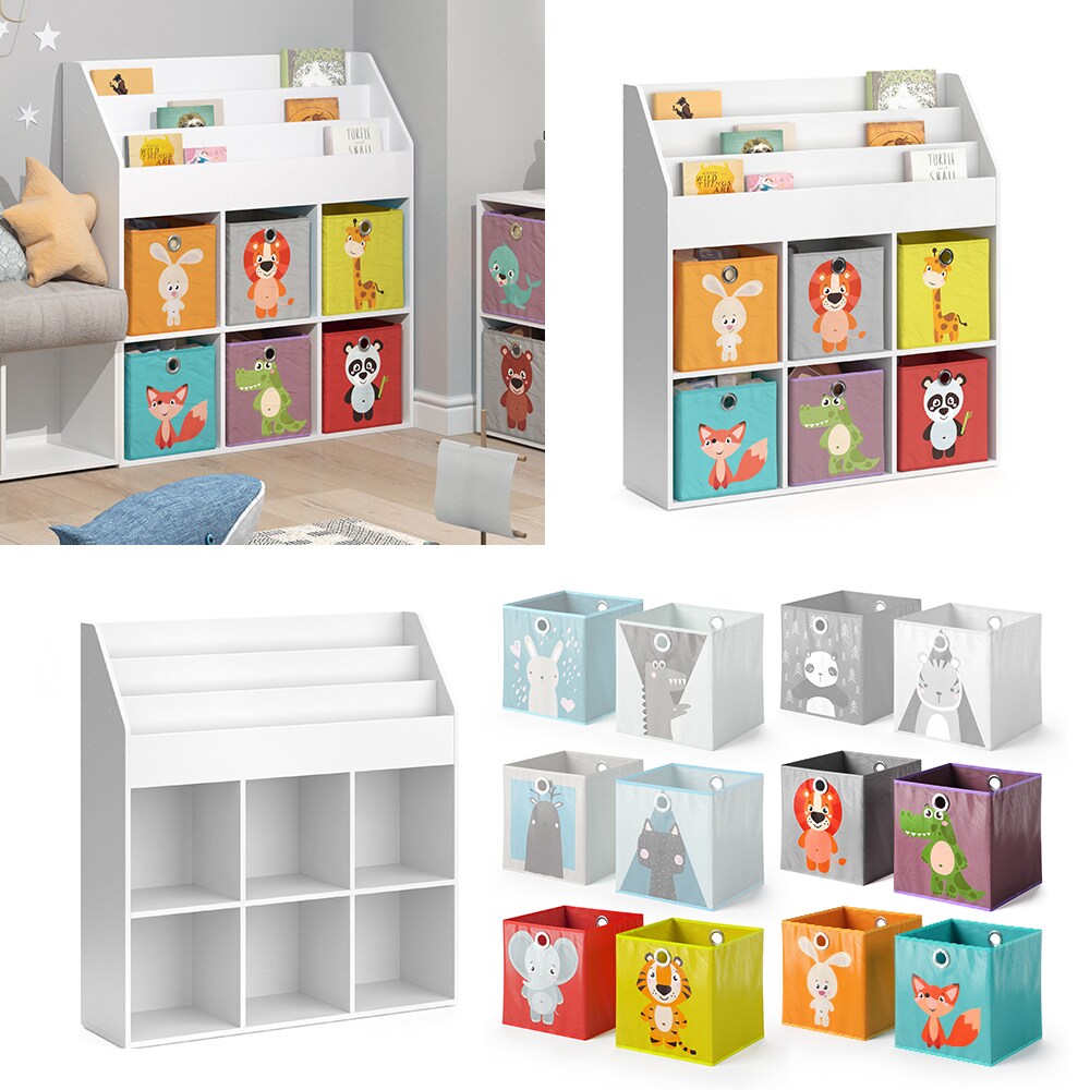 Vicco Kinderregal Bücherregal Aufbewahrungsregal Luigi Spielzeugablage Faltbox