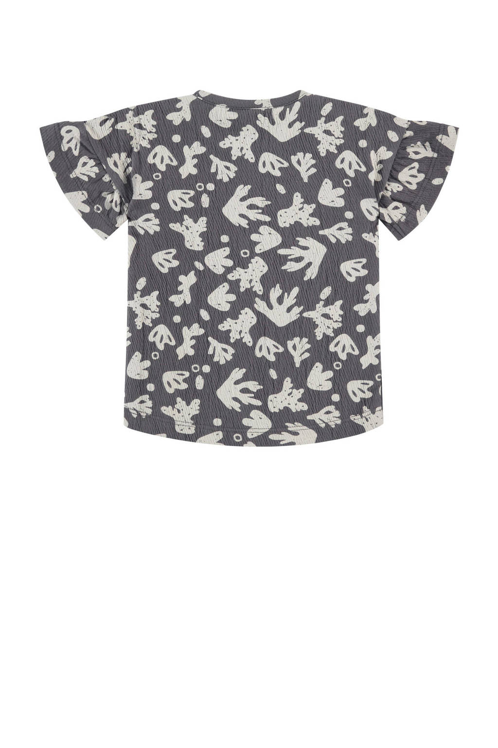 Babyface T-shirt met all over print grijs/wit
