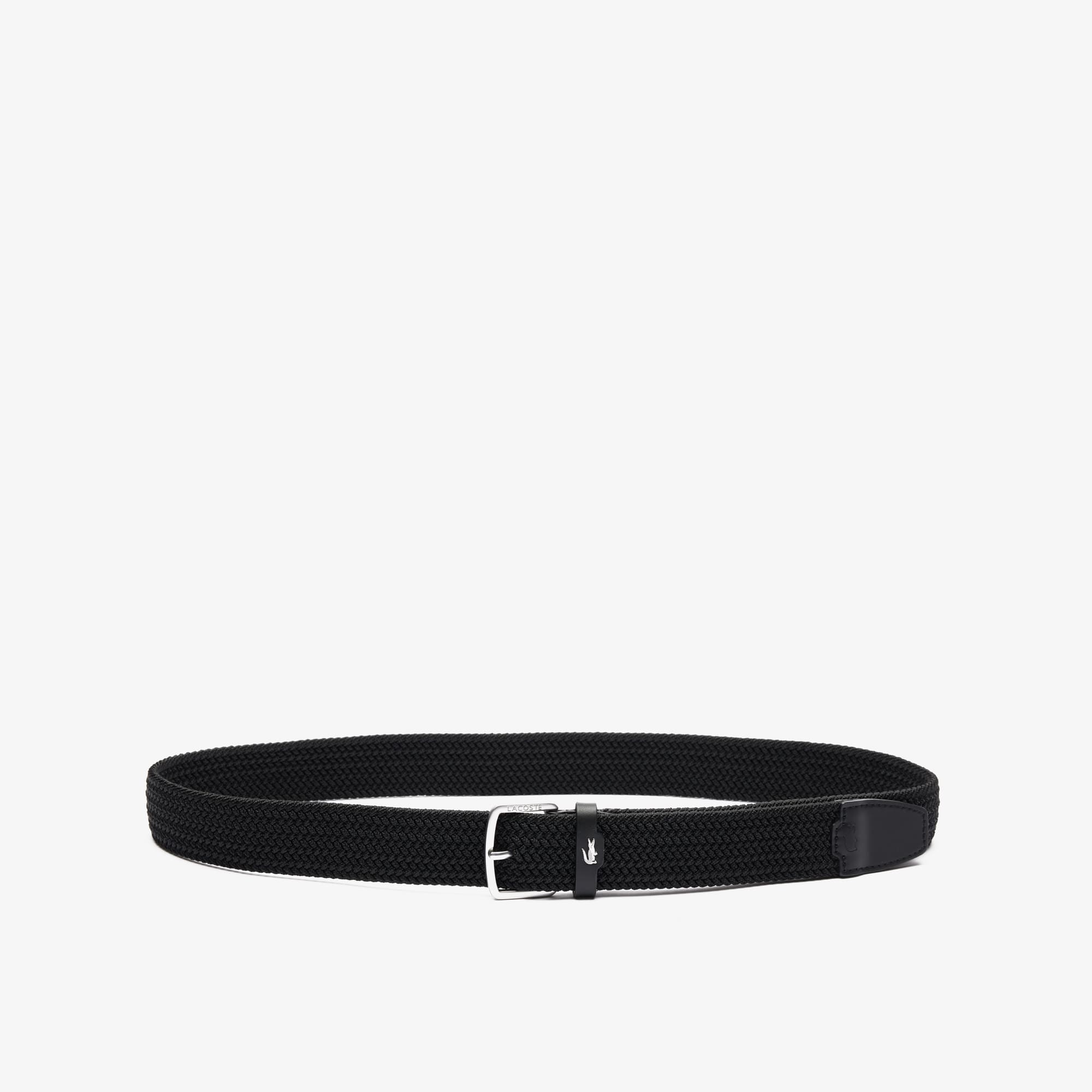 Ceinture tressée en sangle élastique Ceintures - Noir - Lacoste - Homme