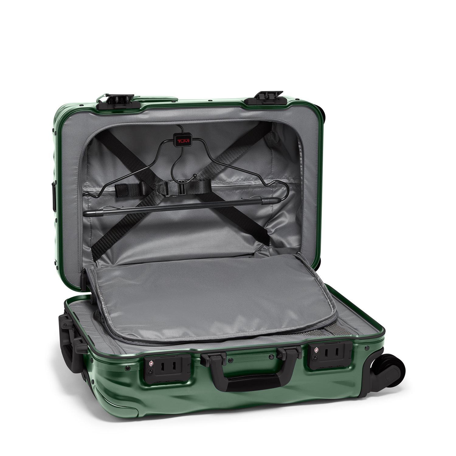 Tumi 19 Degree Aluminum International Carry-On texture forest green