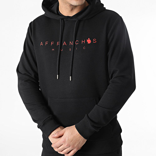 Ensemble De Survetement Affranchis Music Logo Noir Rouge
