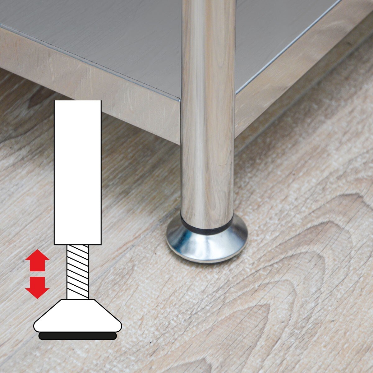 Edelstahl Regal bis 200kg - 5 Ebenen Schwerlastregal 74x41x140 Metallregal Küche