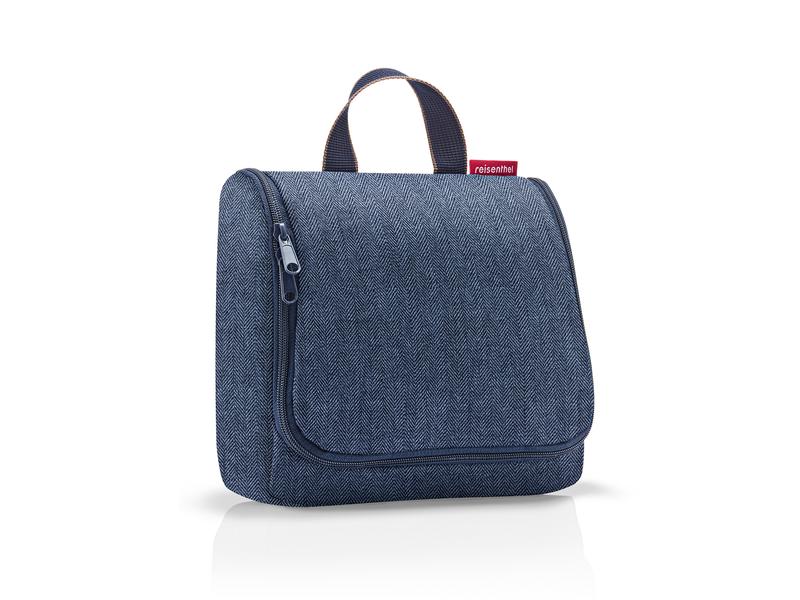Reisenthel Necessaire Toiletbag Herringbone Dark Blue Kosmetiktasche für alle wichtigen Bad-Accessoires