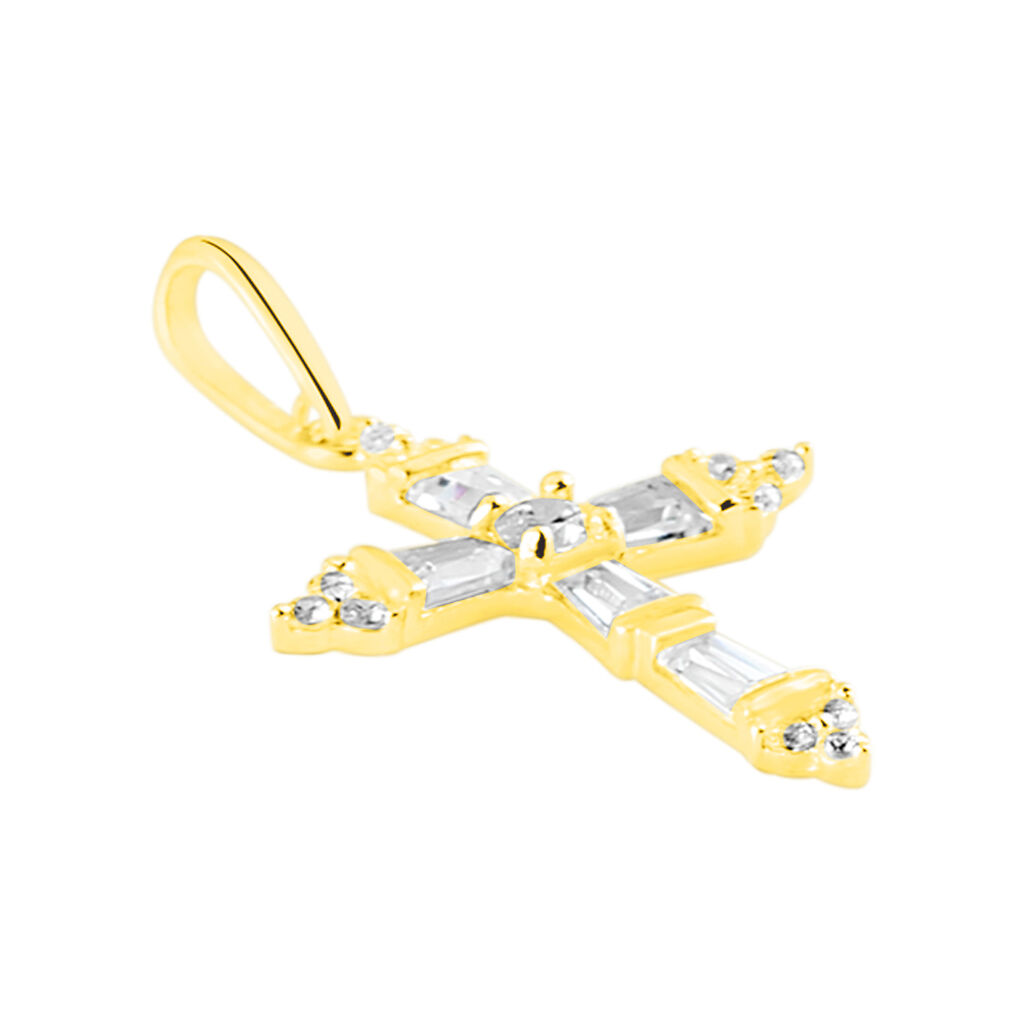 Pendentif Or Jaune Neottie Oxydes