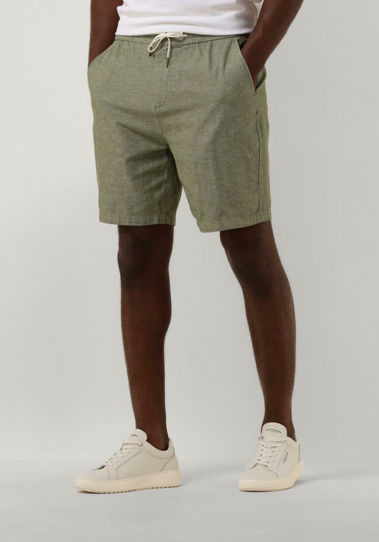SCOTCH & SODA groene scotch & soda korte broek fave - cotton/linen twill bermuda