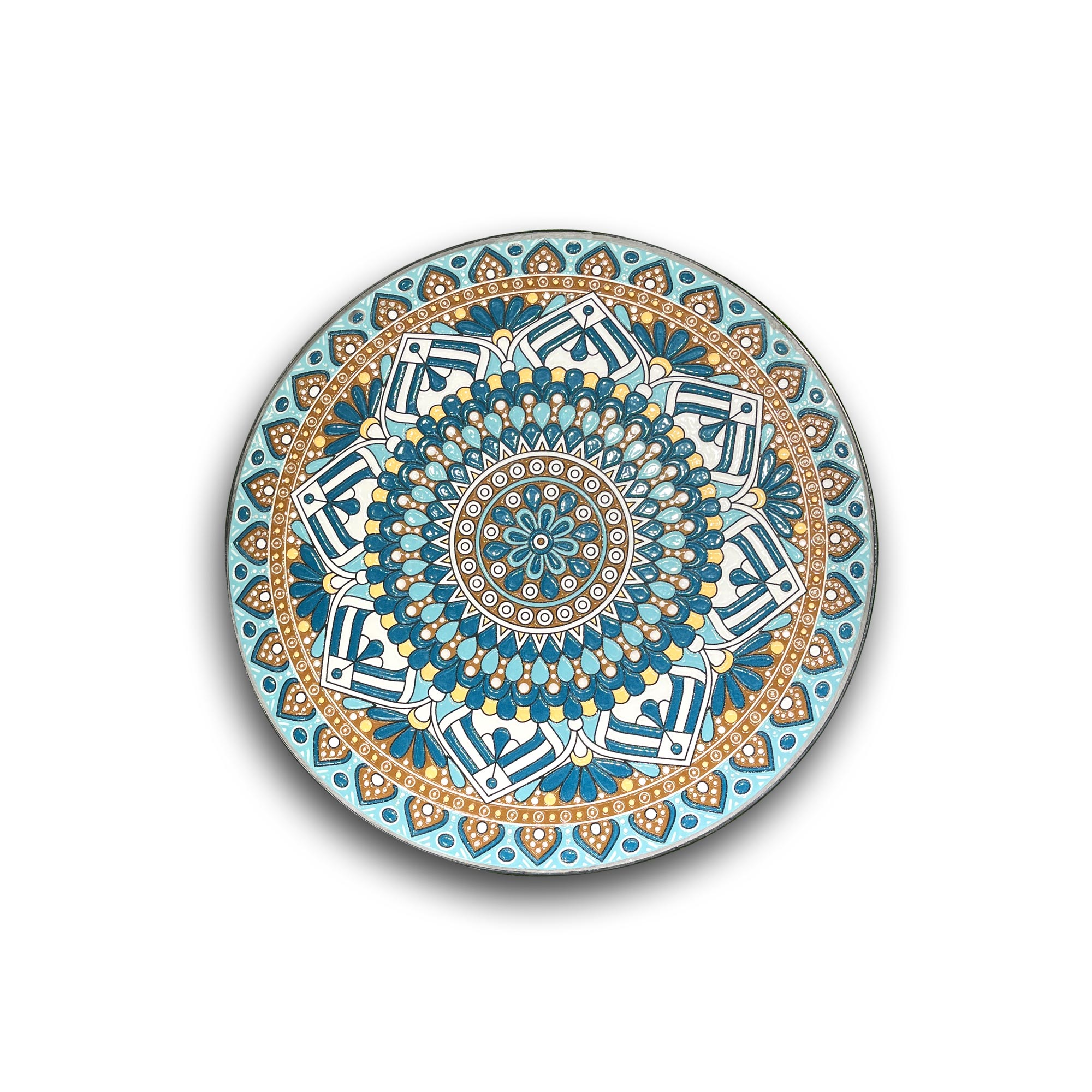 Mosaiktisch 'Asami', orange-blau, Ø 60 cm, H 72 cm von fischer's lagerhaus