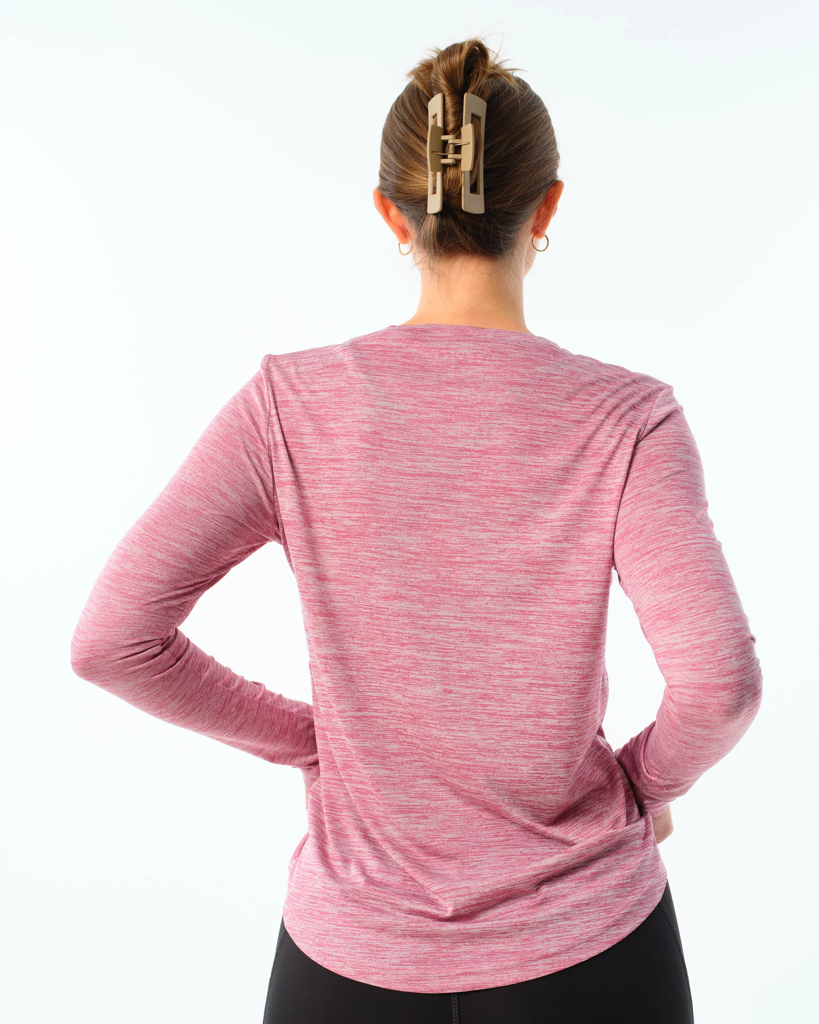 LEVITY Essential Marl Long Sleeve Pink Violet Marl