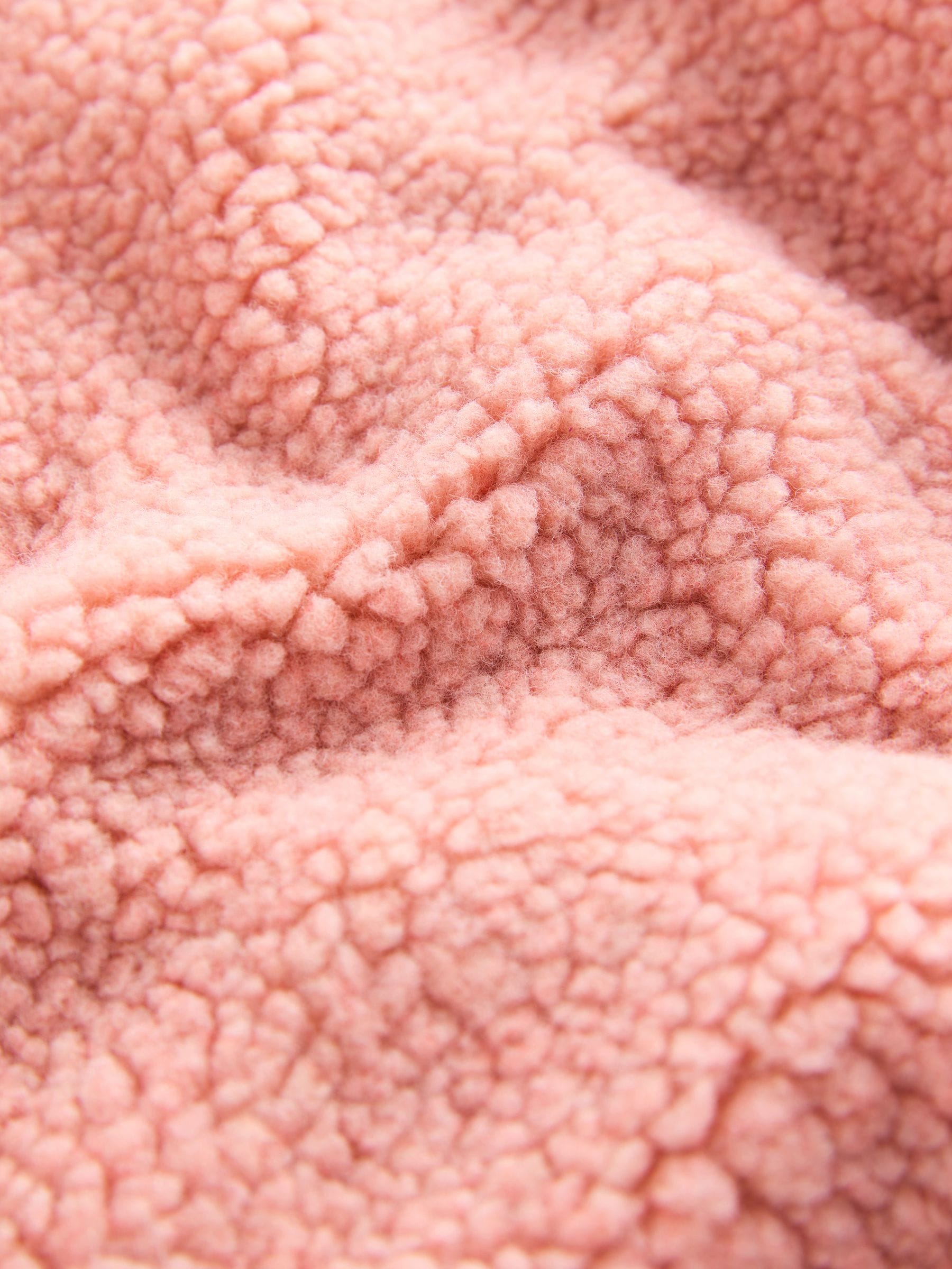 Roze - Fleece met drukknoopsluiting (3mnd-7jr)