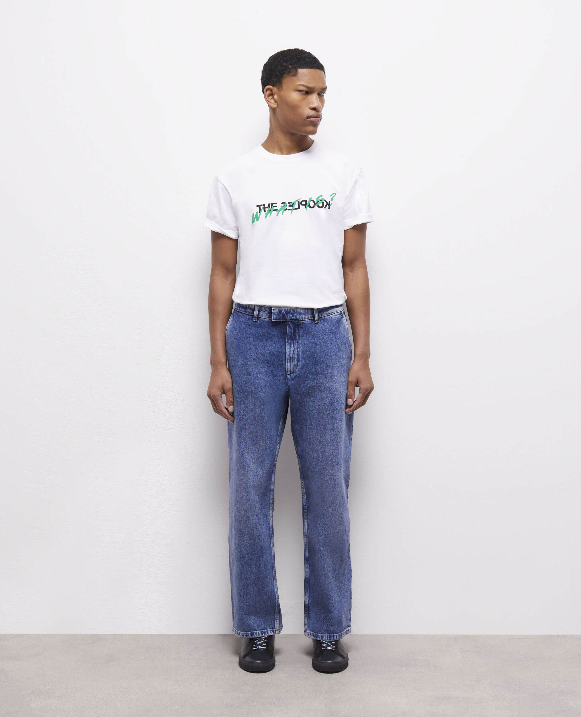 Jean large bleu