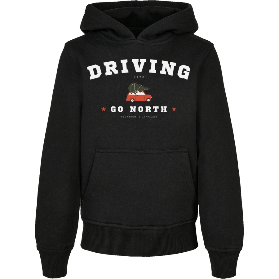 F4NT4STIC Basic Kids Hoodie Driving Home Weihnachten schwarz