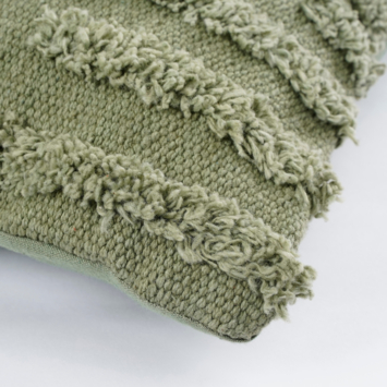 Kussen streep groen - l45xb45xh10cm