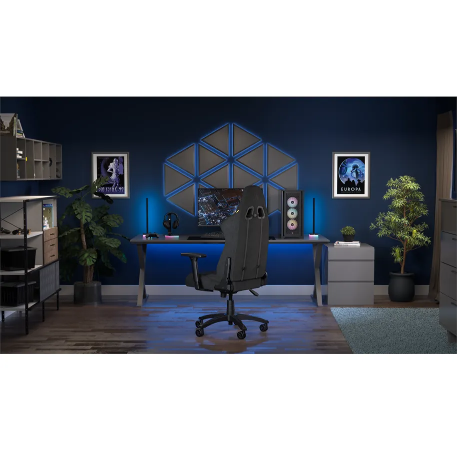 CORSAIR | TC100 Relaxed (Fabric) - Gamingstol - Stof - Op til 120 kg | Sort