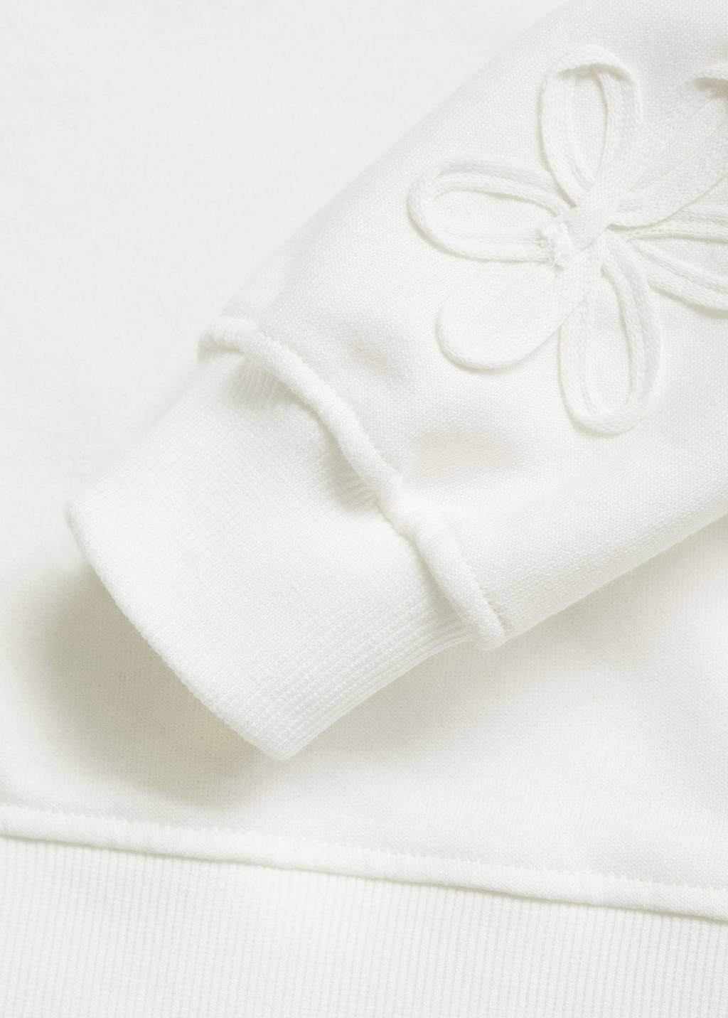 Mango Kids gebloemde sweater naturel wit