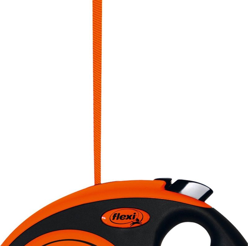 Flexi XTREME - Rollijn Hondenriem - Tape - M - 5 m - Orange - Middelgrote Actieve Honden