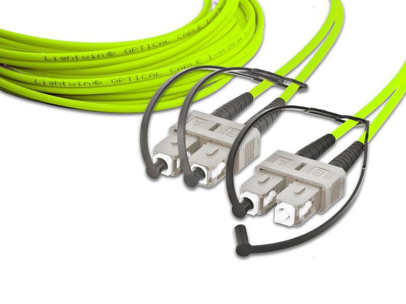 Lightwin LWL-Patchkabel Multimode SC – SC, OM5, Duplex, 10 Multimode SC-SC OM5 10 m