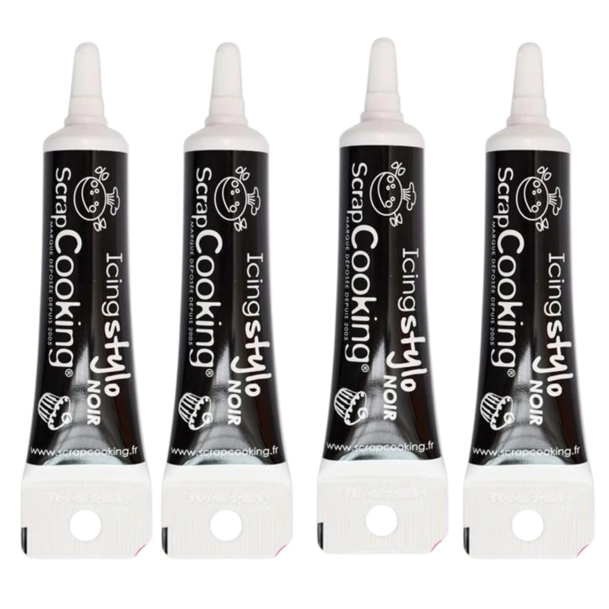 4 stylos de glaçage noirs Scrapcooking