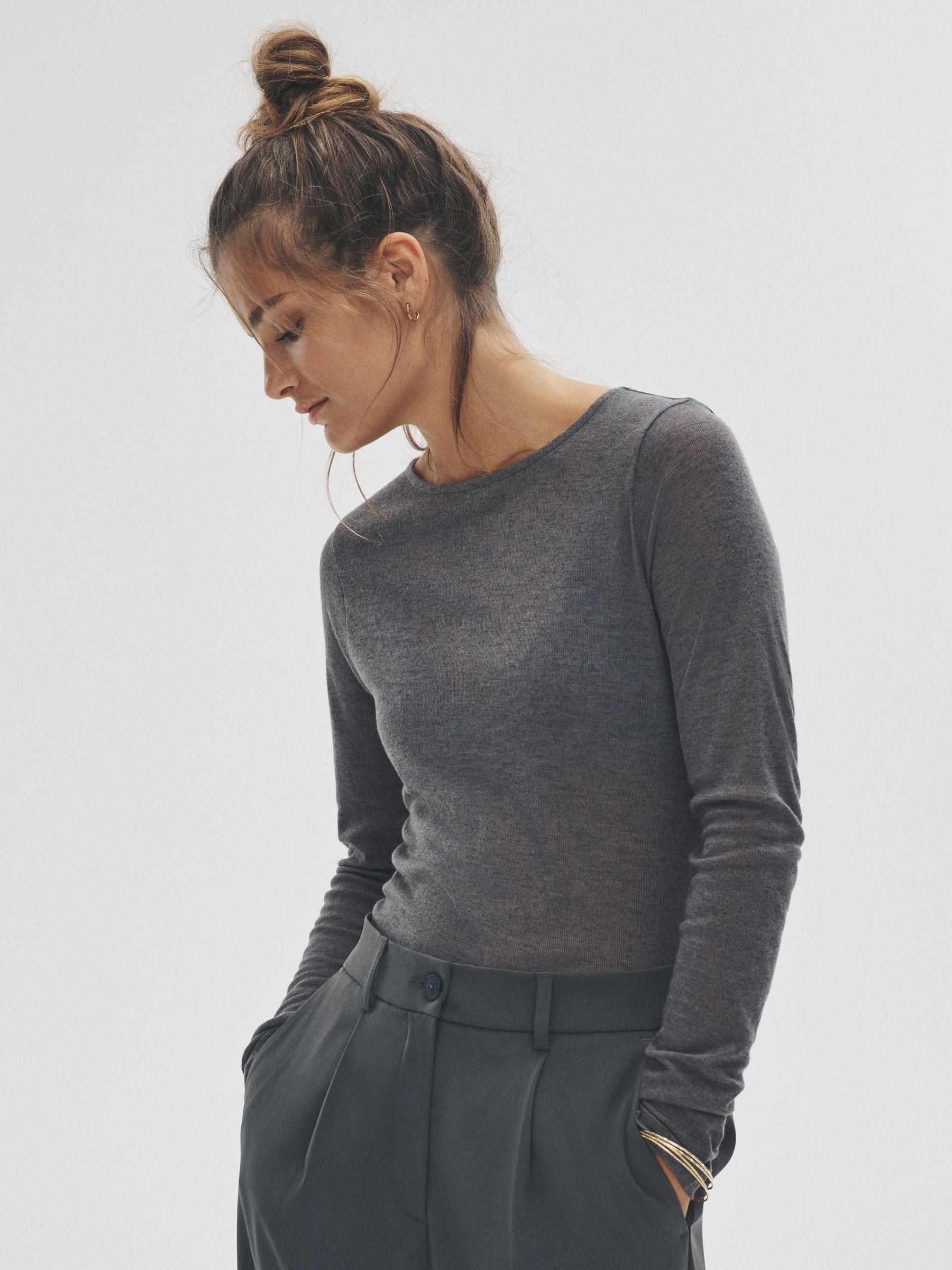 Zwart/grijs/wit - The Set 3 Pack Sheer Long Sleeve T-Shirts
