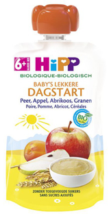 HiPP 6M  Dagstart Peer Appel Abrikoos Granen 100GR