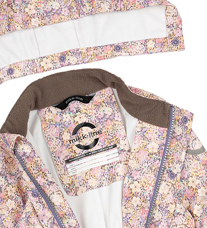 Mikk-Line Regenanzug - PU - Recycelt - Rose Dawn m. Blumen