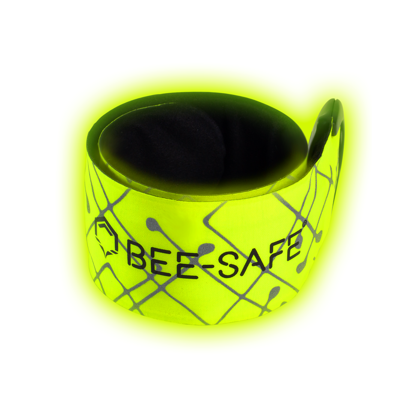 bee safe led click band usb 650 20500 lime