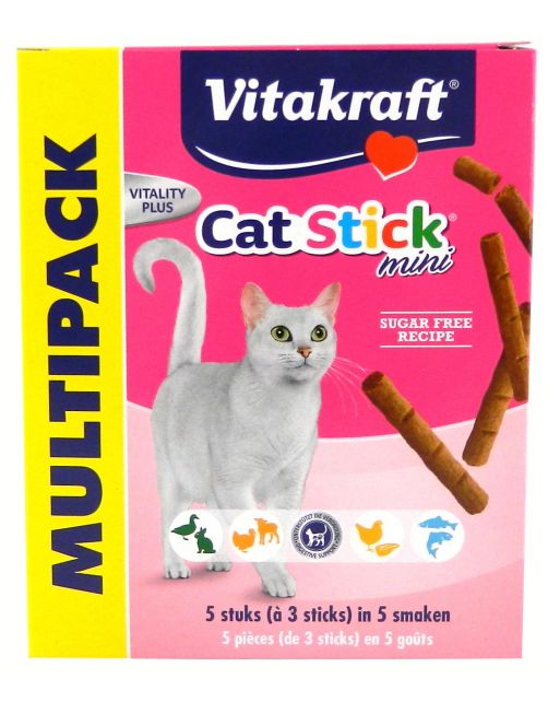 Vitakraft Cat-Stick Mini Multipack - Kattensnack - Mix 5x3 stuks