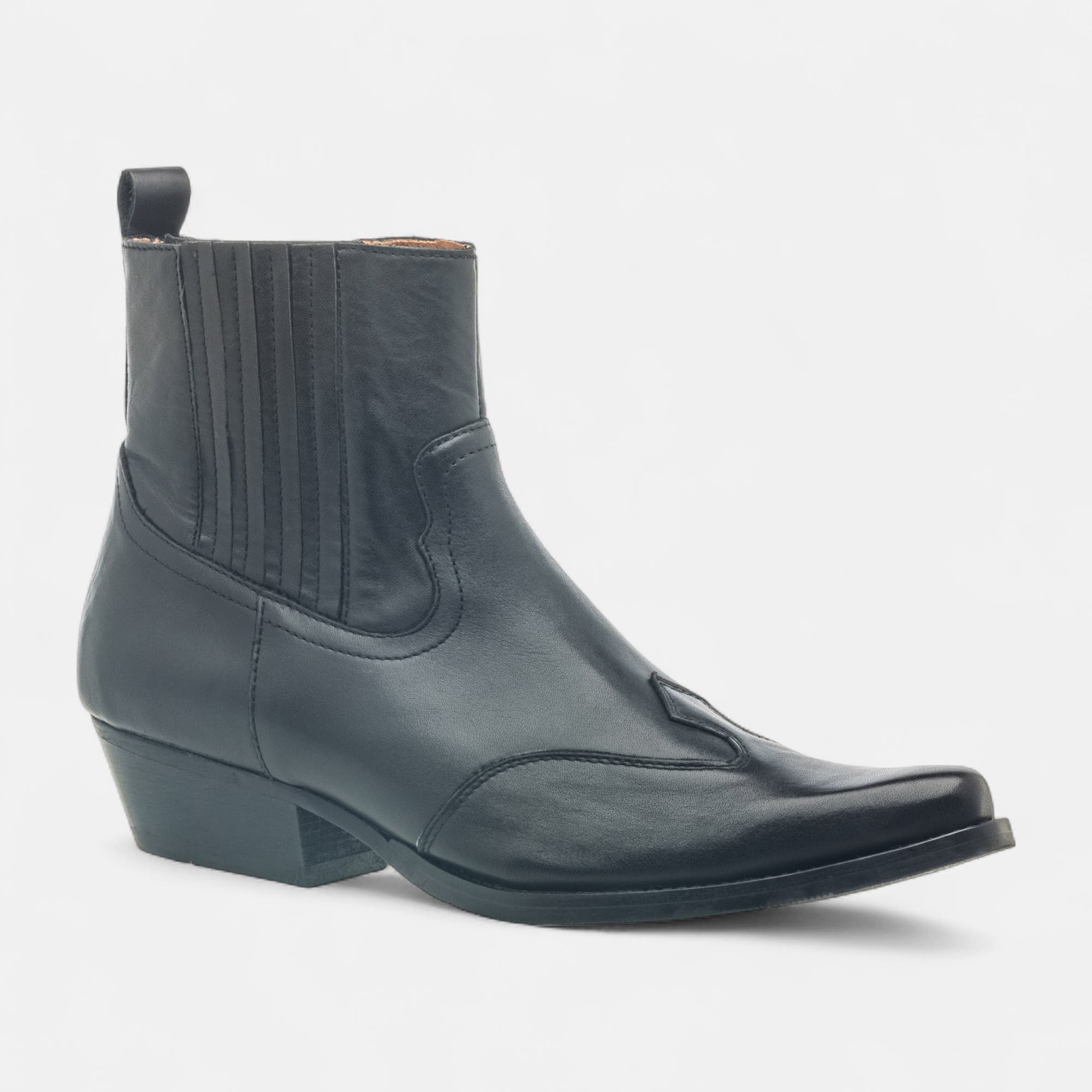 Bottines Homme en cuir noir
