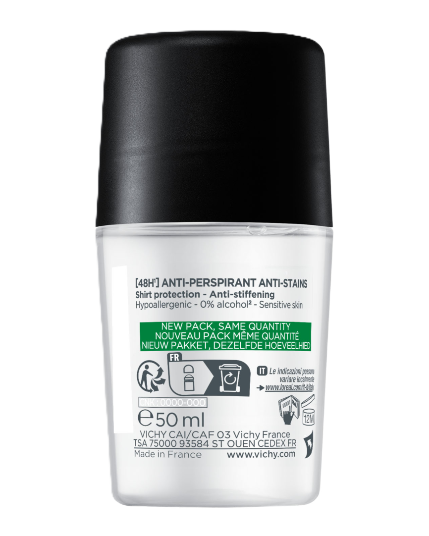 Vichy Homme 48H Anti-Stains Antiperspirant deodorant 50 ml