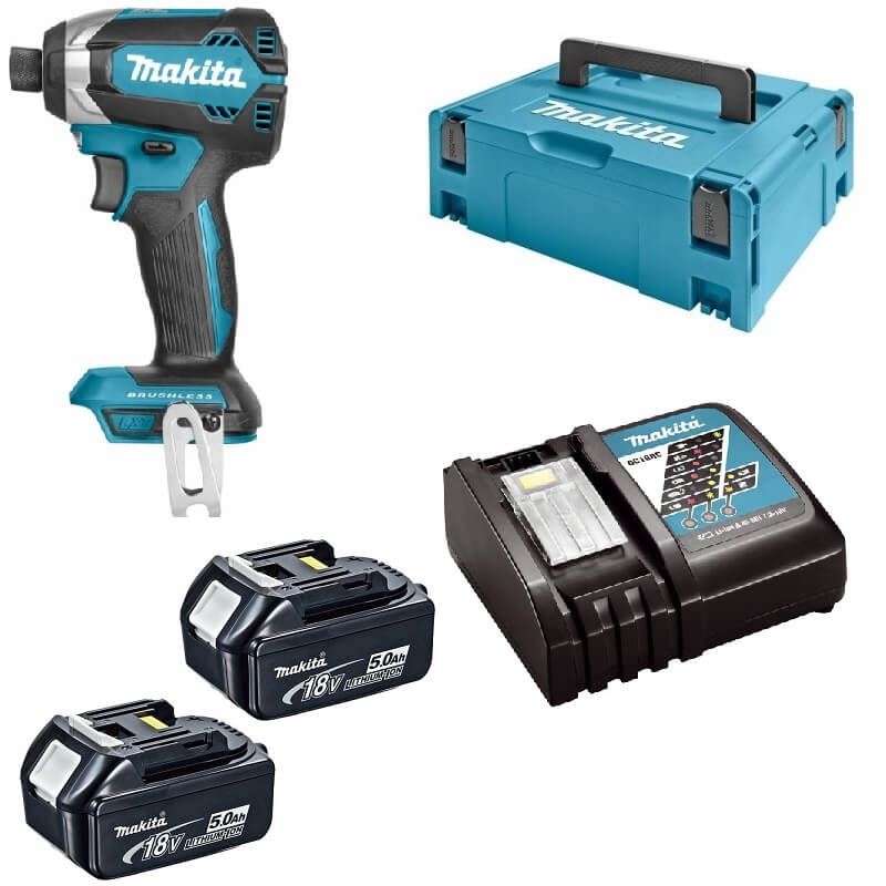 Makita DTD153RTJ 18V Li-ion accu slagschroevendraaier set (2x 5.0Ah) in Mbox - koolborstelloos