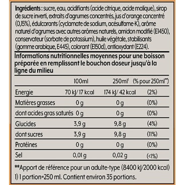 Sirop et concentré Sodastream Concentre Saveur AGRUMES 440ml
