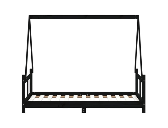 VIDAXL - Lit enfant Cadre de lit pour enfant noir 80x160 cm bois de pin massif