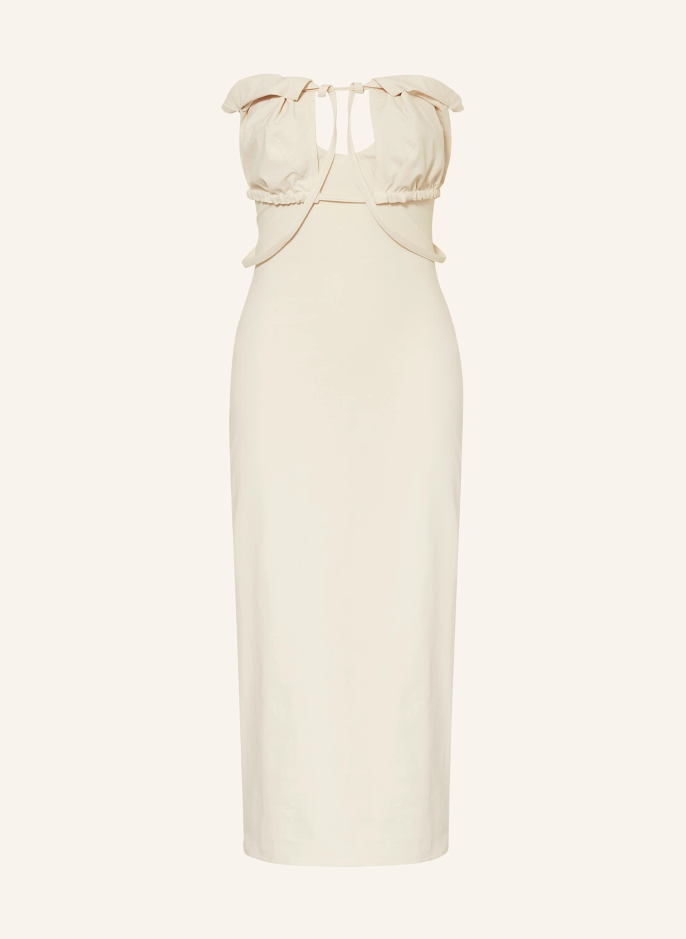 JACQUEMUS Off-Shoulder-Kleid LA ROBE BIKINI in Lederoptik