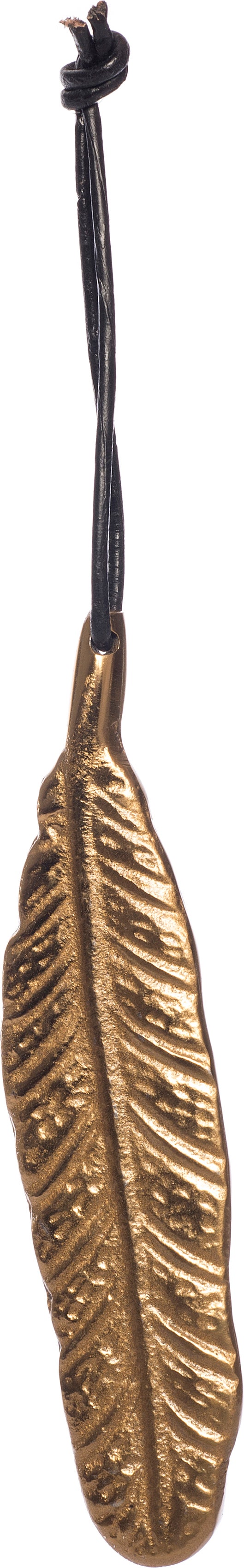 Intratuin hangornament veer 12 x 2 cm goud