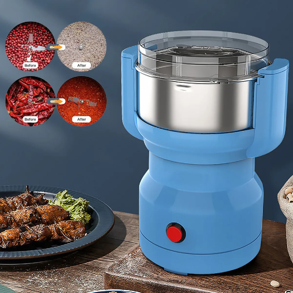 Universal Moulin à café électrique inox mini 220V