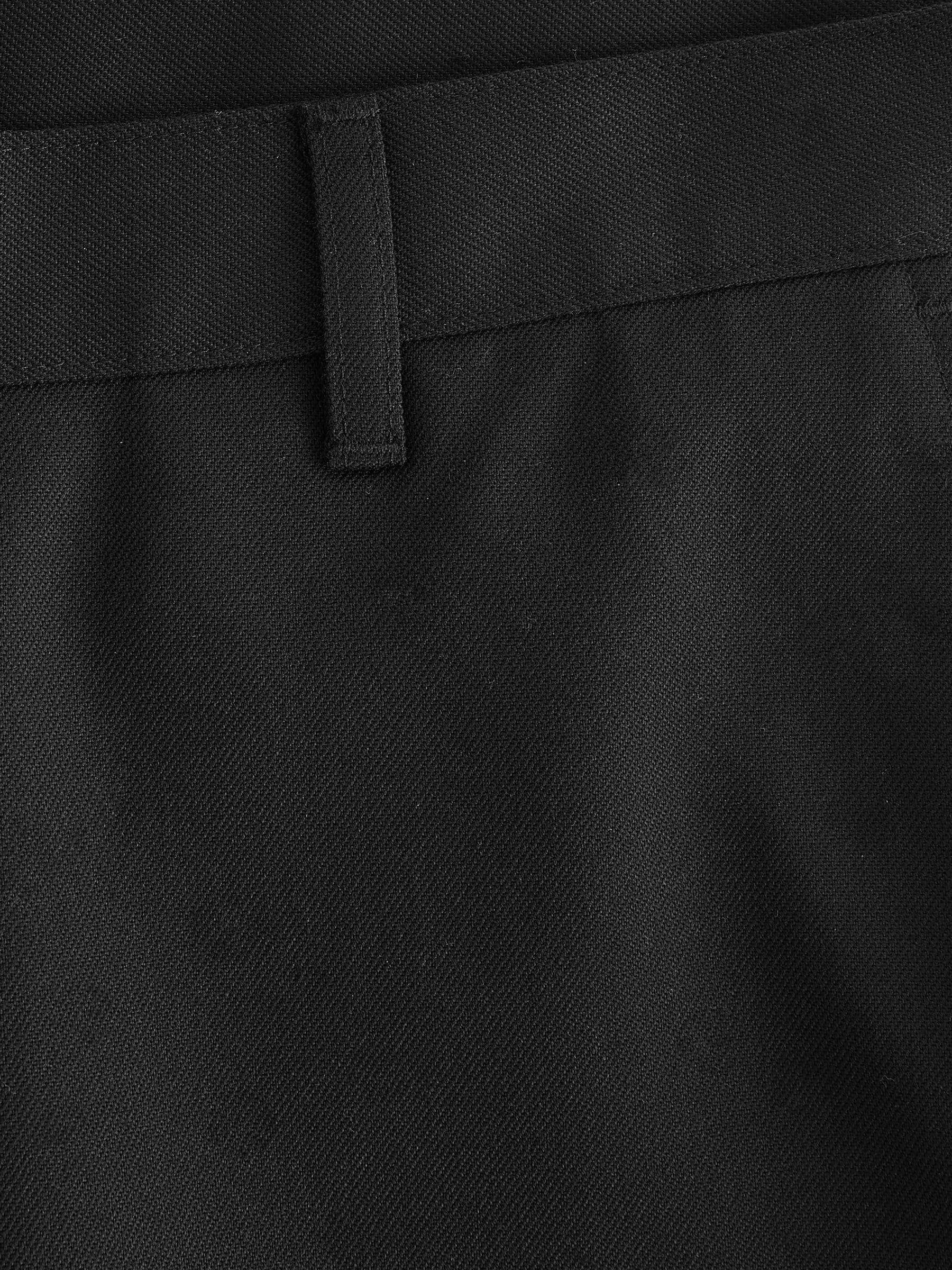 Zwart - Slim Fit - Modieuze broek zonder plooien