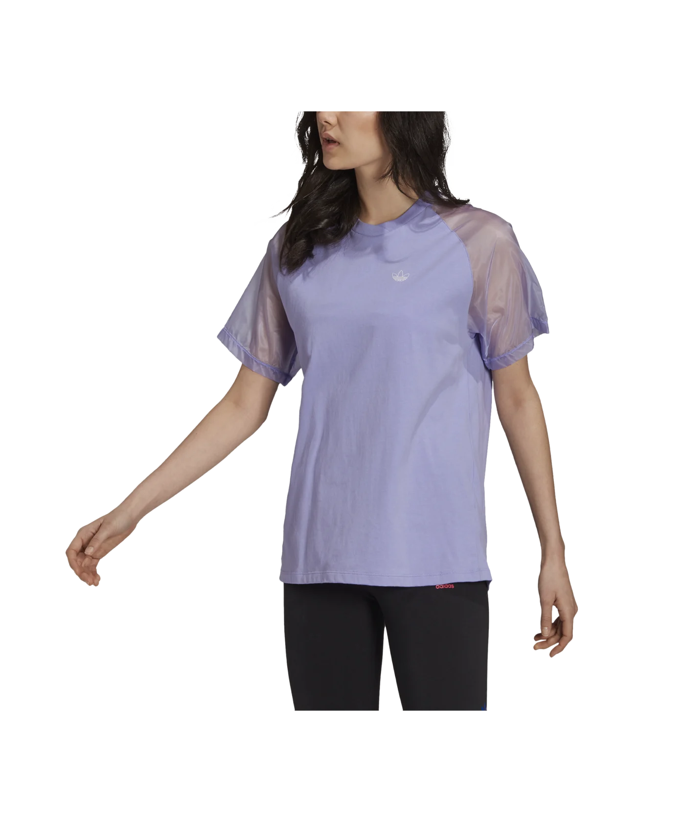 adidas Originals T-Shirt Damen Lila Weiss